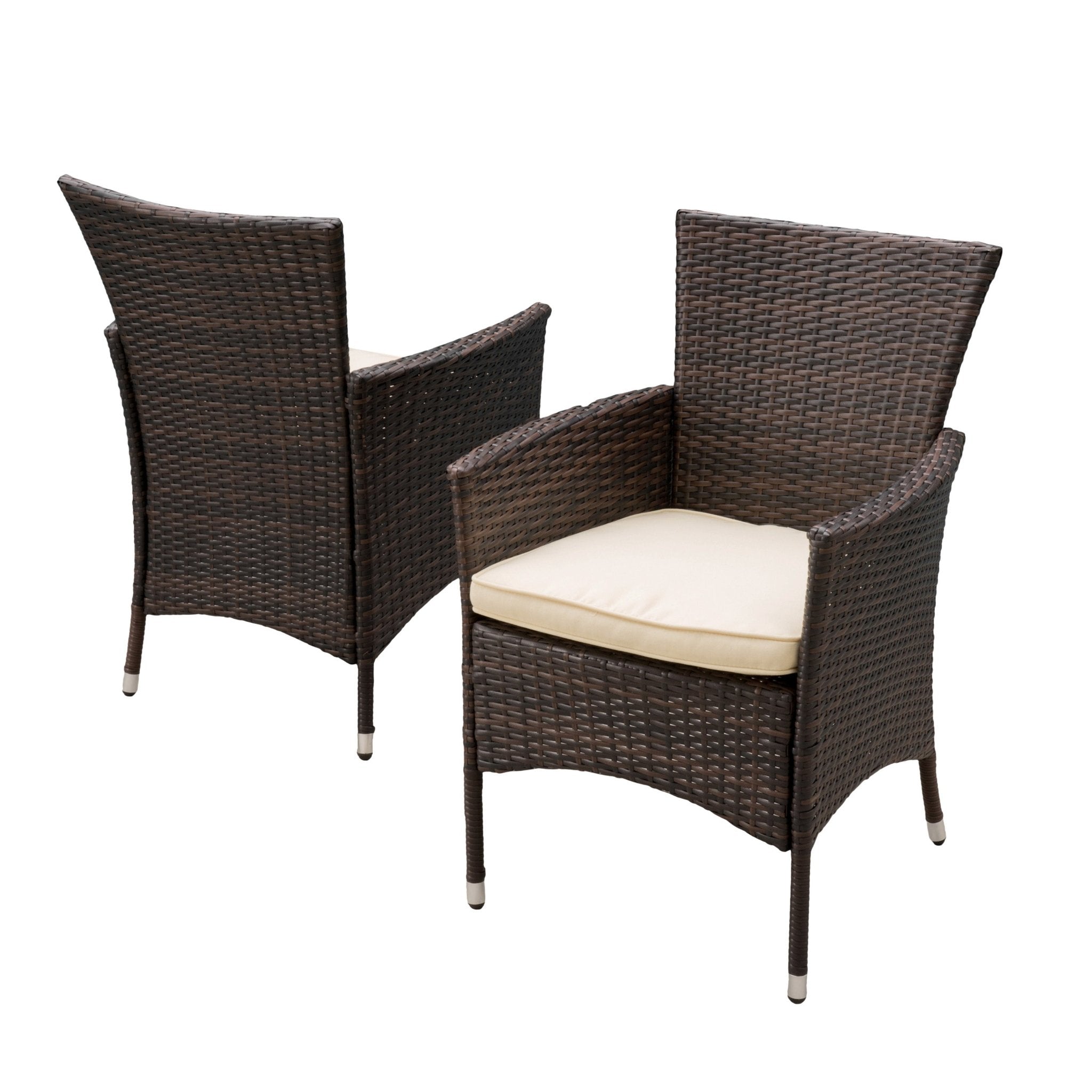 Clementine Outdoor Multibrown PE Wicker Dining Chairs (Set of 2) - Tuesday Morning - Kitchen & Dining Furniture Sets