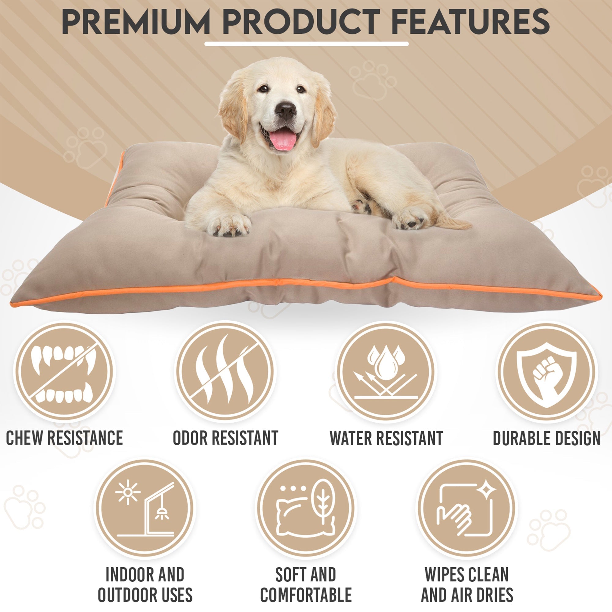 Co - Pilot Waterproof Dog Bed - Chew Proof Pet Bed - Durable Outdoor Mat for Dogs, Heavy Duty, Ideal for Travel - Tuesday Morning - Pet Supplies