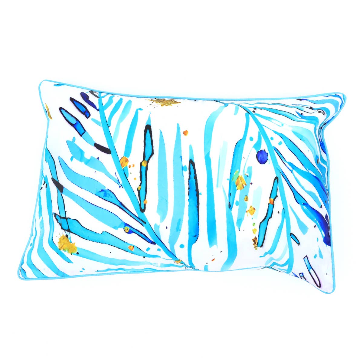 Coastal Breeze Leaf Printed Pillow 24