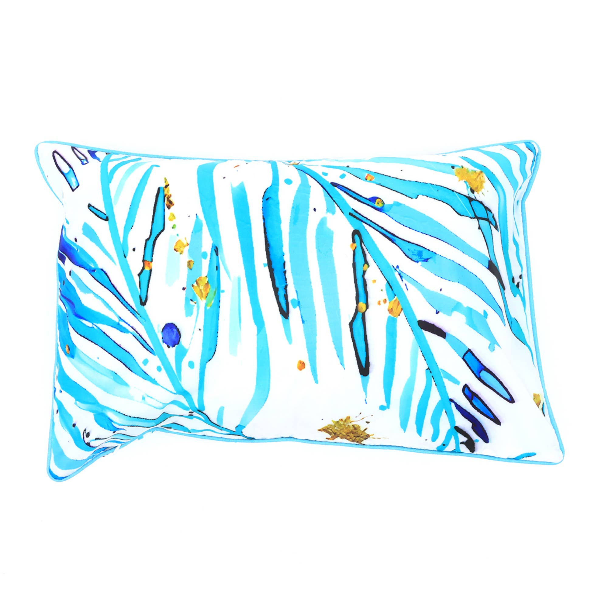 Coastal Breeze Leaf Printed Pillow 24