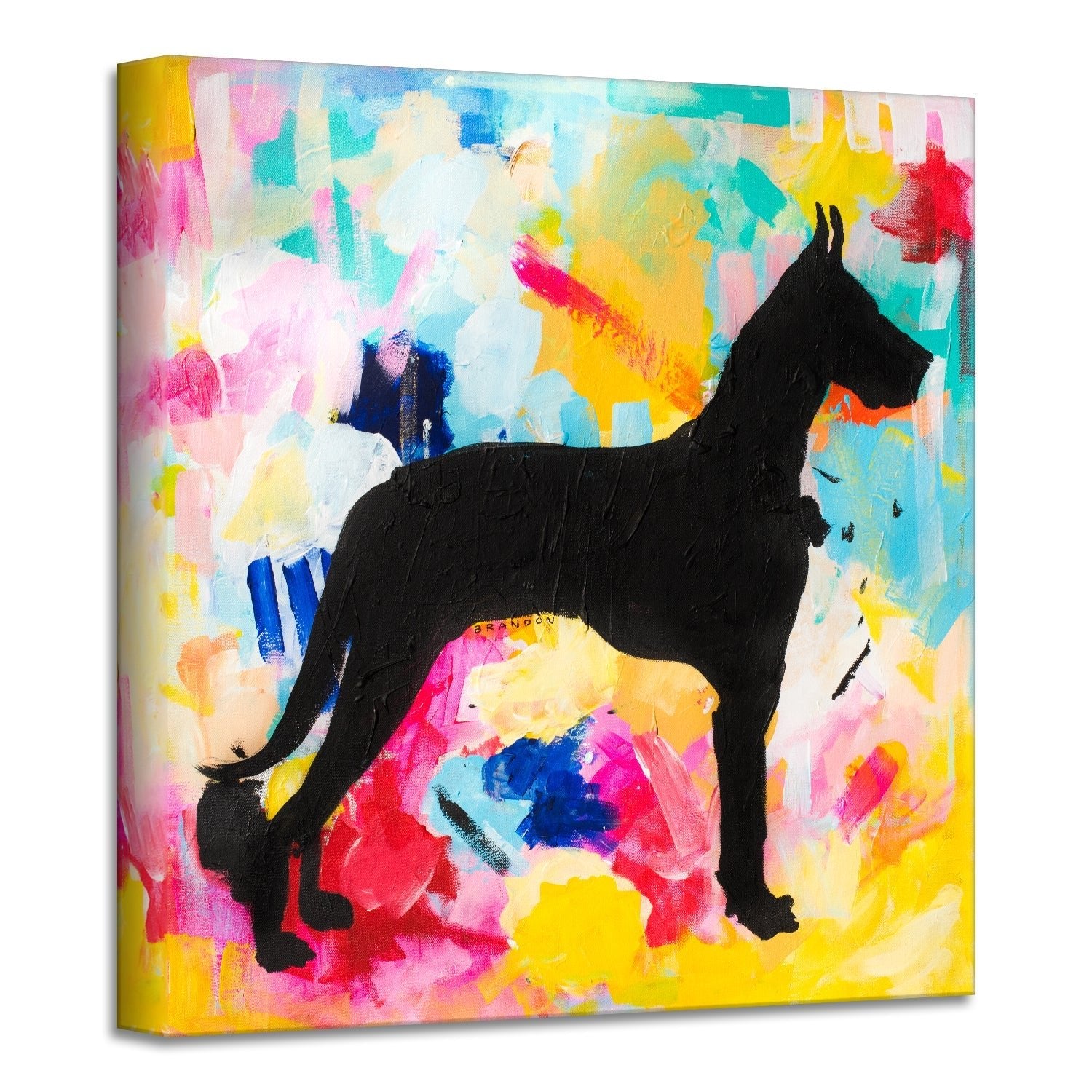 Colorburst Great Dane' Wrapped Canvas Wall Art - Tuesday Morning - Wall Art