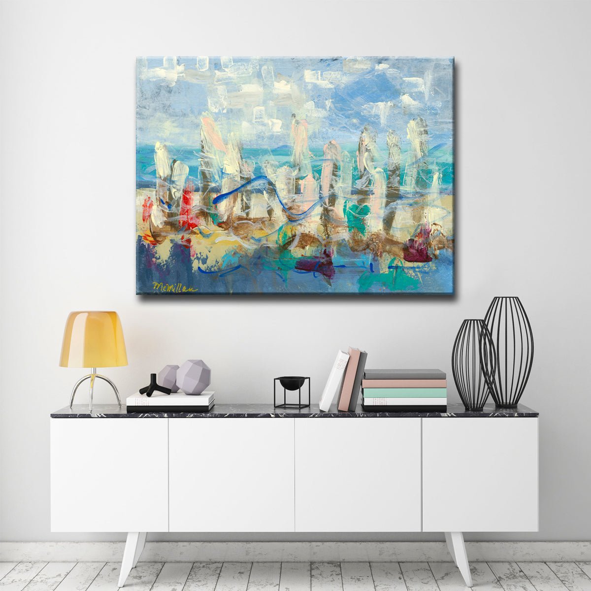 Colorful Shoreline' Wrapped Canvas Wall Art - Tuesday Morning - Wall Art