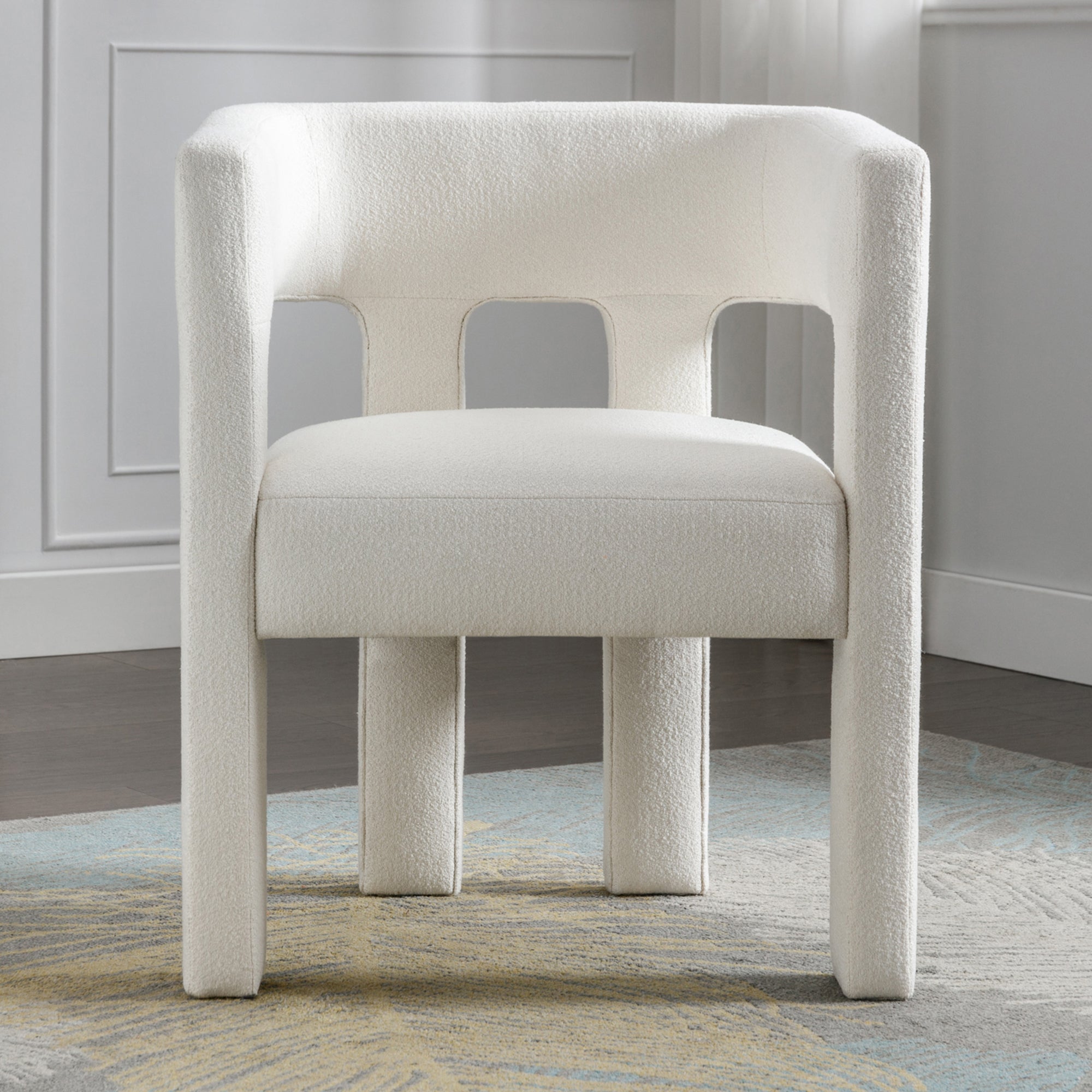 Contemporary Designed Fabric Upholstered Accent Chair - Beige - Tuesday Morning - Chairs