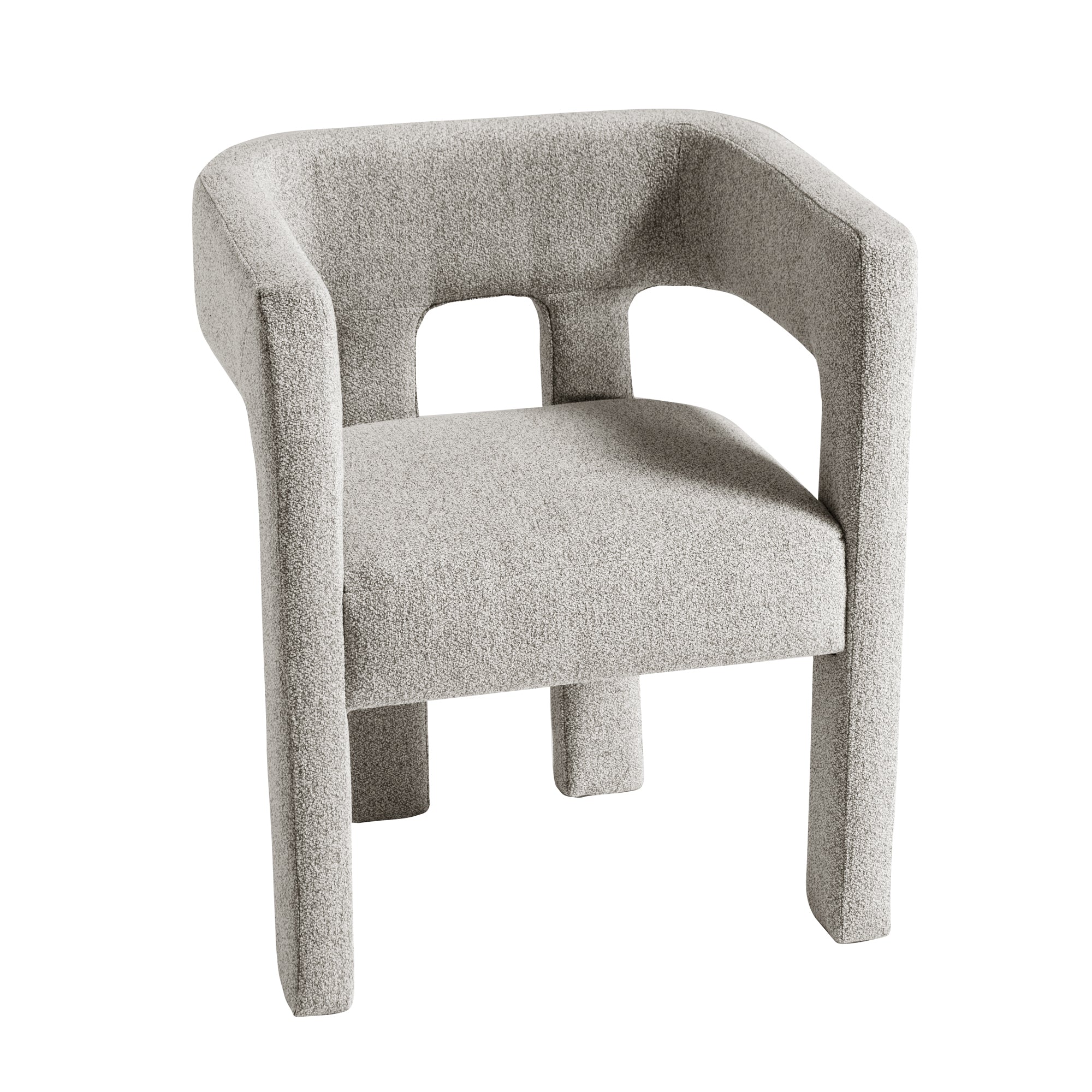 Contemporary Designed Fabric Upholstered Accent Chair , Gray - Tuesday Morning - Chairs