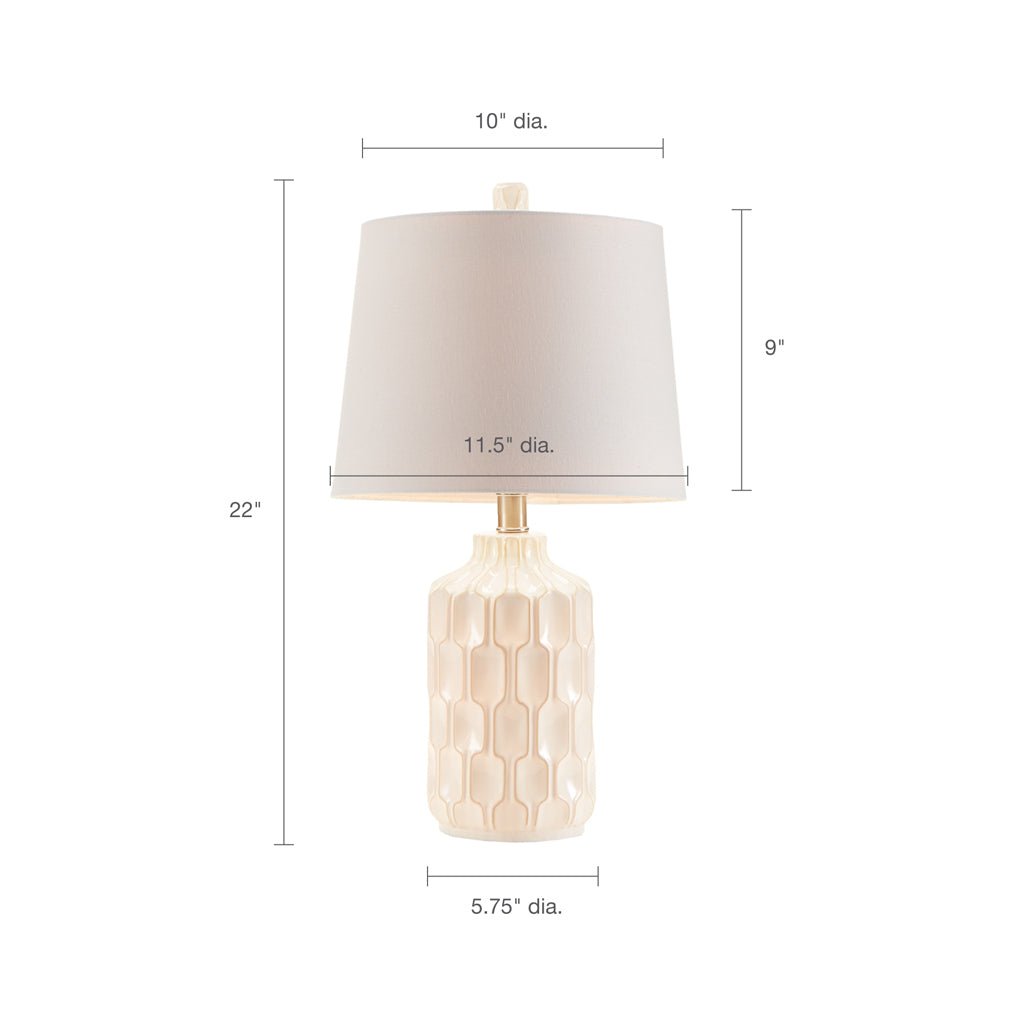 Contour Ceramic Table Lamp - Tuesday Morning - Table & Desk Lamps