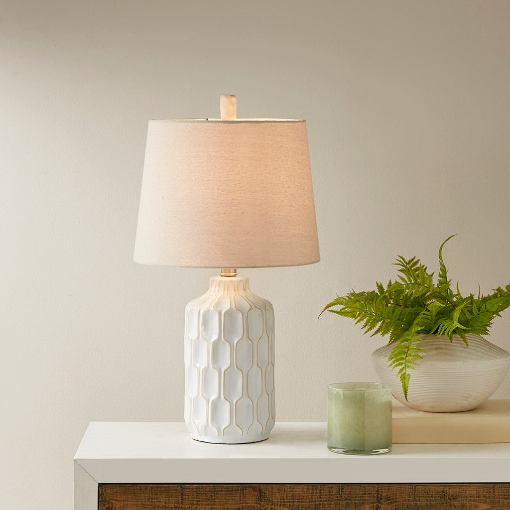 Contour Ceramic Table Lamp - Tuesday Morning - Table & Desk Lamps