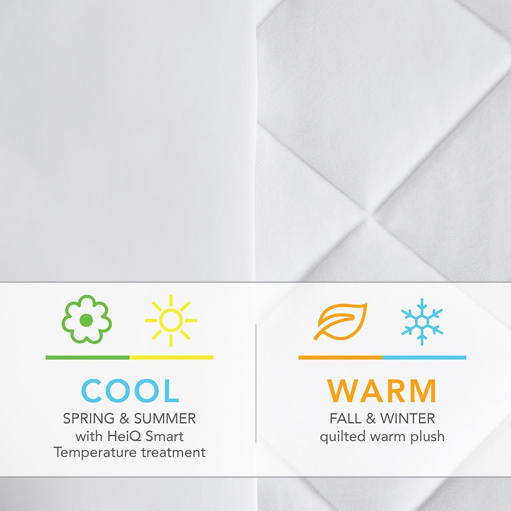 Cool/Warm Reversible Waterproof and Stain Release Mattress Pad - Tuesday Morning - Mattress Pads & Protectors