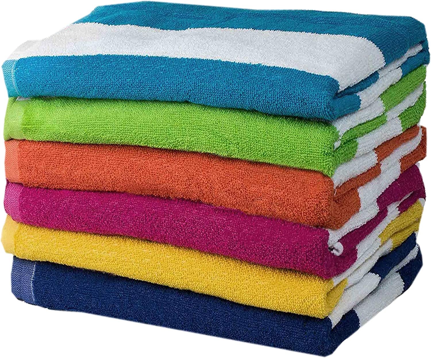 Copa Cabana 6 - Piece 100% Cotton Beach Towel Set - Tuesday Morning - Beach Towels