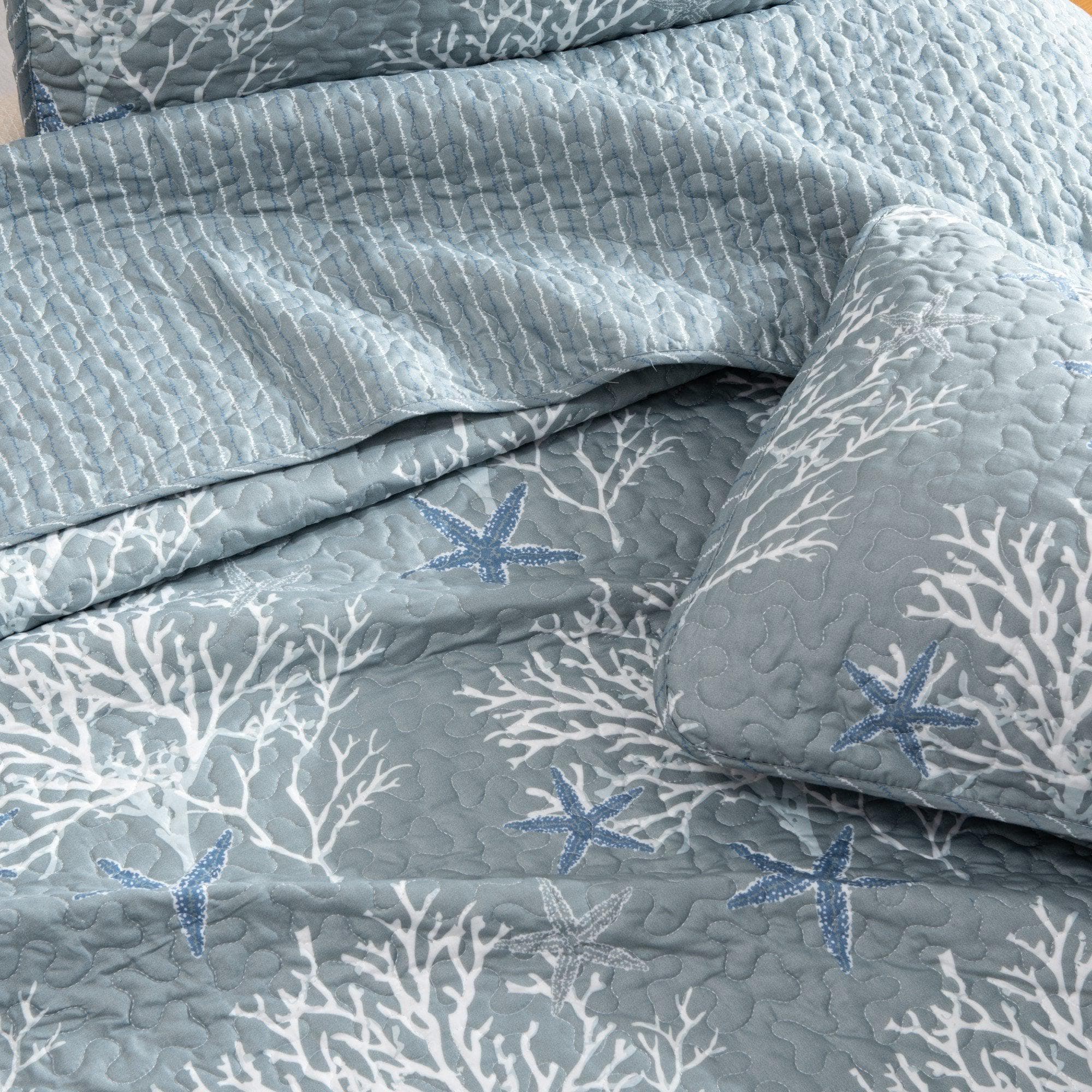 Coral & Starfish Quilt Set - Fenwick Collection - Tuesday Morning - Quilts & Comforters