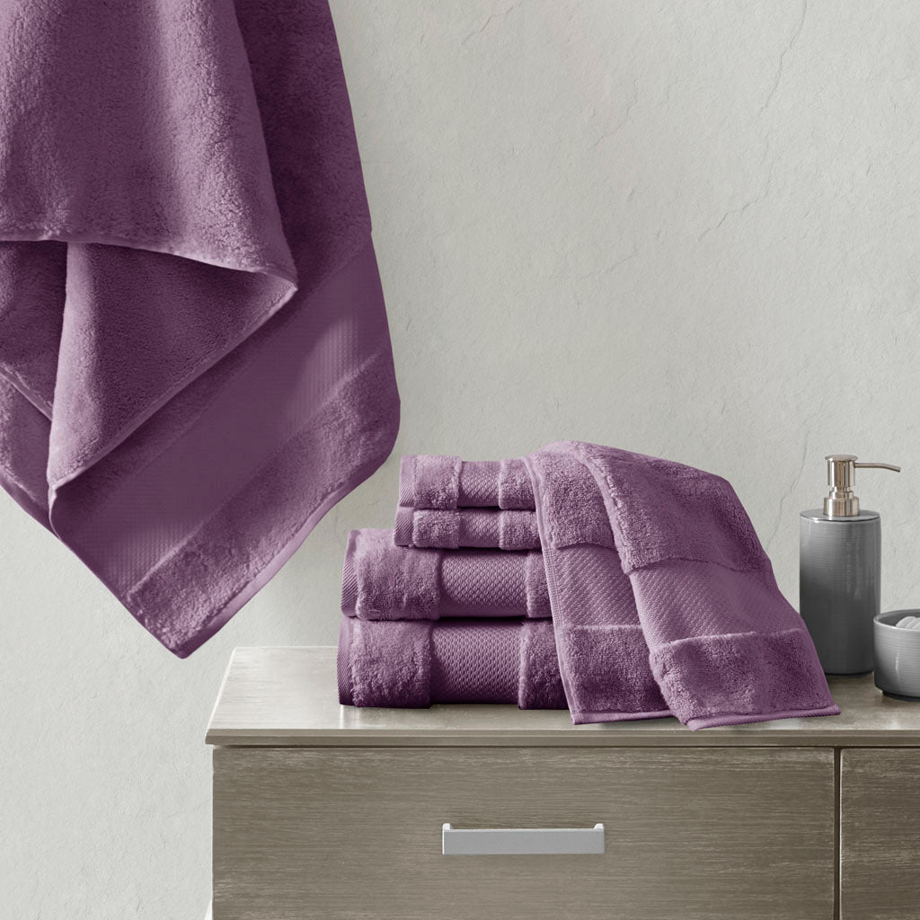 Cotton 6 Piece Bath Towel Set - Tuesday Morning - Bath Towel Sets