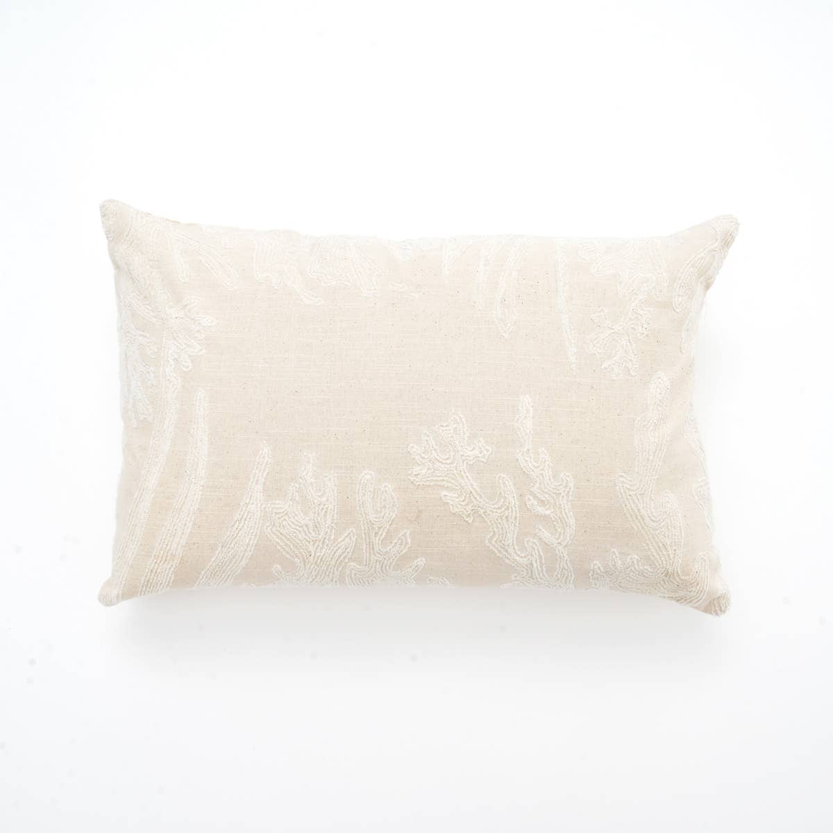 Cotton Underwater Embroidered Lumbar Pillow 16