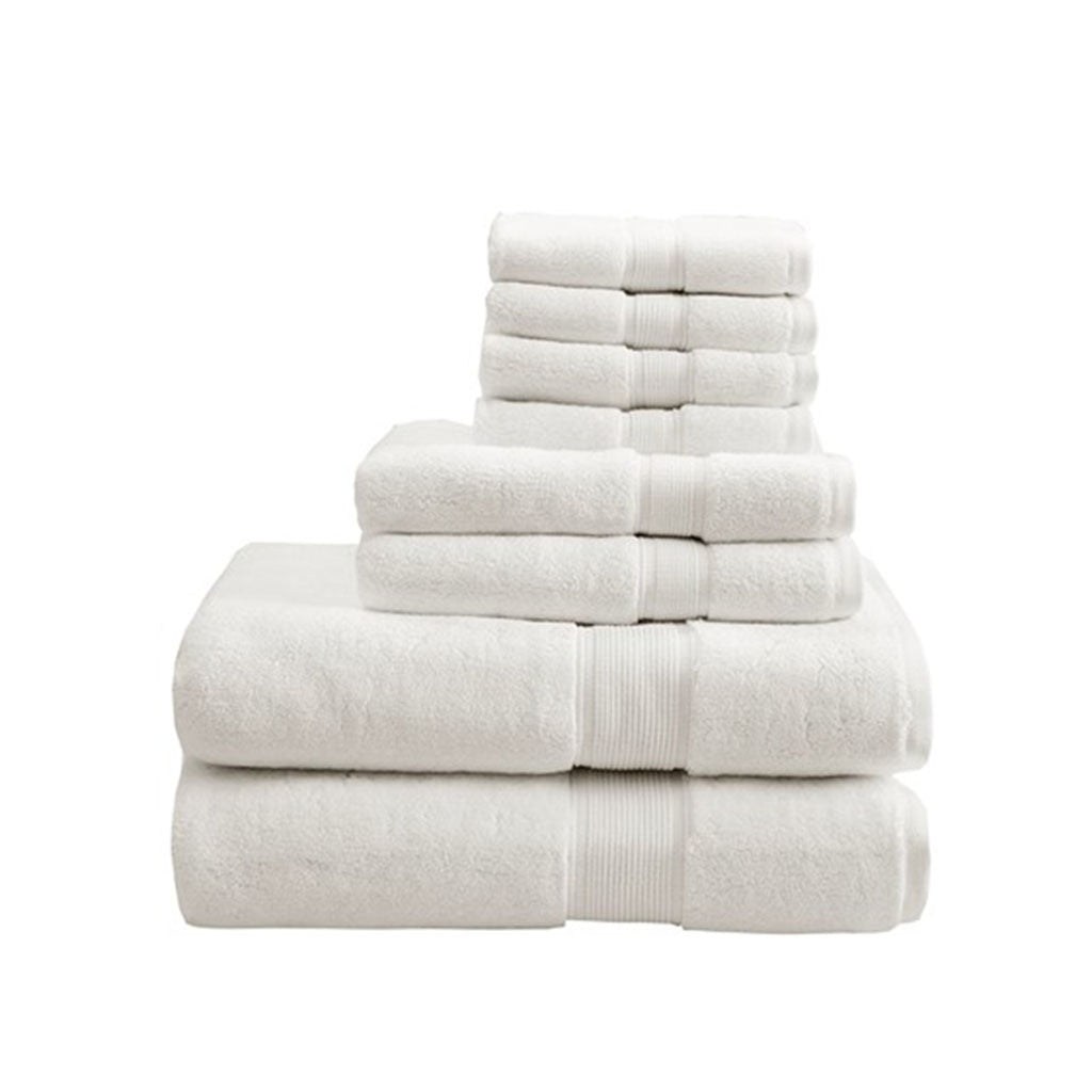 100% Cotton 8 Piece Antimicrobial Towel Set