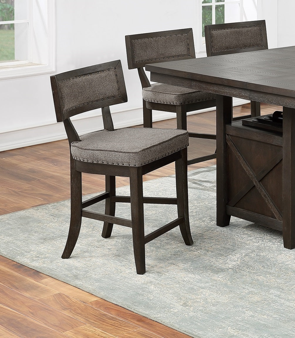 Kitchen Dining Room Espresso Counter Height Chairs