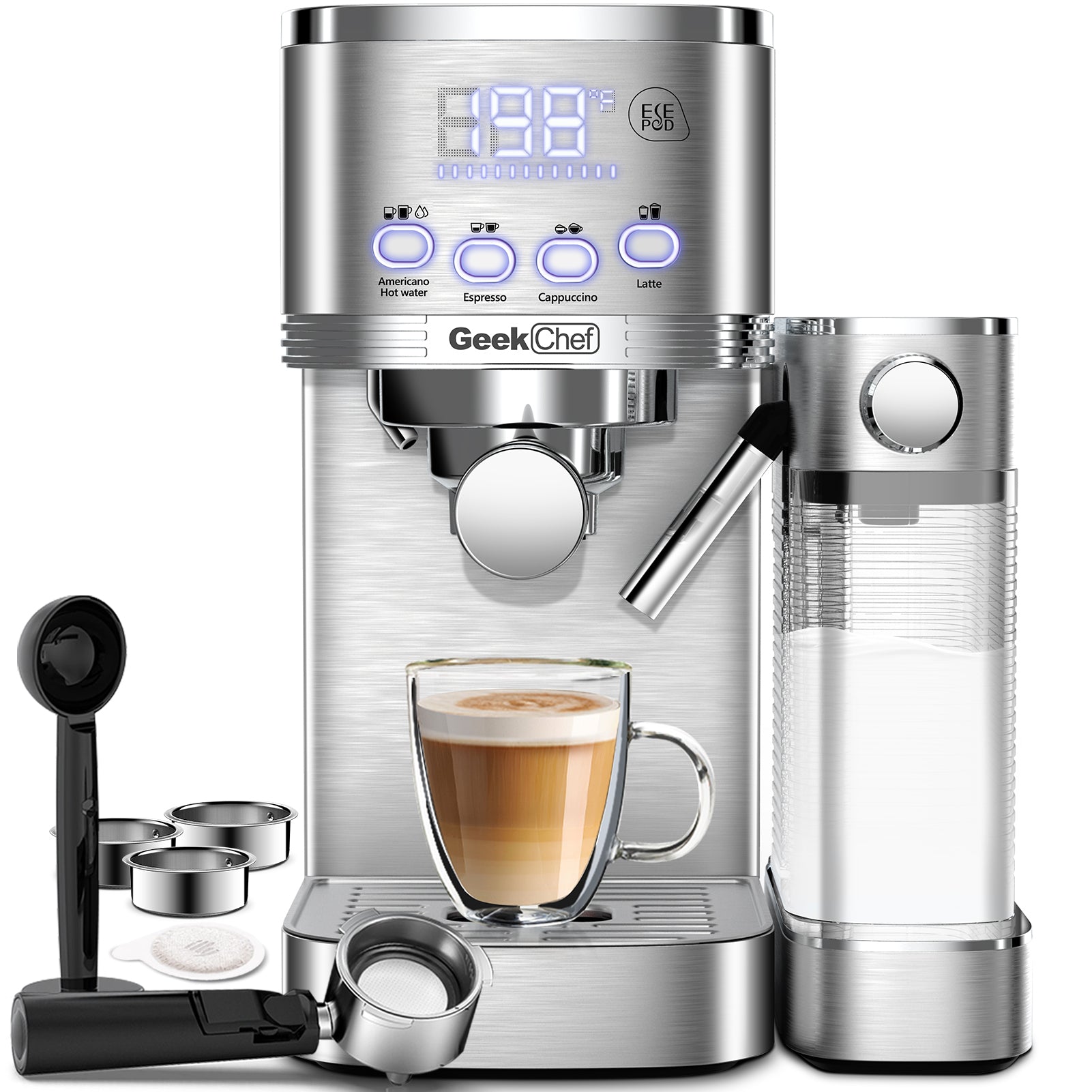 Geek-Chef-Espresso-and-Cappuccino-Machine-with-Automatic-Milk-Frother,20Bar-Espresso-Maker-for-Home,-for-Cappuccino-or-Latte,with-ESE-POD-filter,-Stainless-Steel,-Gift-for-Coffee-Lover-Ban-on-Amazon-kitchen-appliance