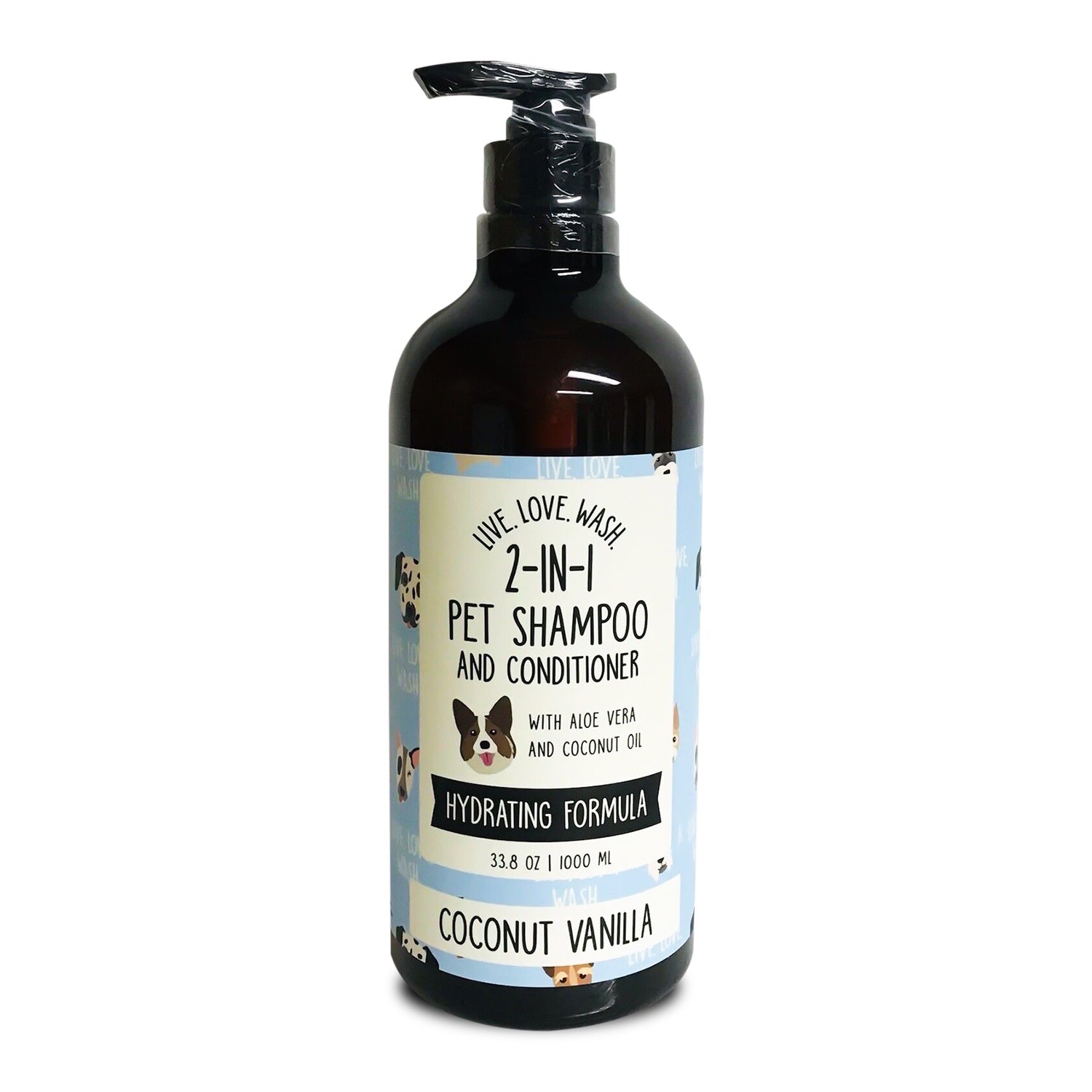 Precious Tails Live. Love. Wash. 2-IN-1 Pet Shampoo & Conditioner, 1000ml, Unscented