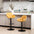 Modern Leatherette Gaslift Adjustable Swivel Bar Stools, Set of 2