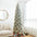 9ft Pre-Lit Flocked Pencil Fir Artificial Christmas Tree with 600 Warm White Lights