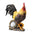 Solar Powered Vibrant Rooster Garden Statue Resin Outdoor Decoration, 13.75" H