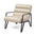 Glitzhome Modern Sophisticated Accent Armchairs with Metal V-Legs and PU Leather Cushion