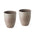 16.75"H Set of 2 Eco-Friendly Resin and Stone Faux Brushed Steel Texture Tall Planter