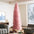 9ft Pencil Tinsel Artificial Christmas Tree with Metal Foldable Stand