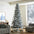 9ft Pre-Lit Flocked Spruce Artificial Christmas Tree with 460 Warm White Lights, 3 Modes