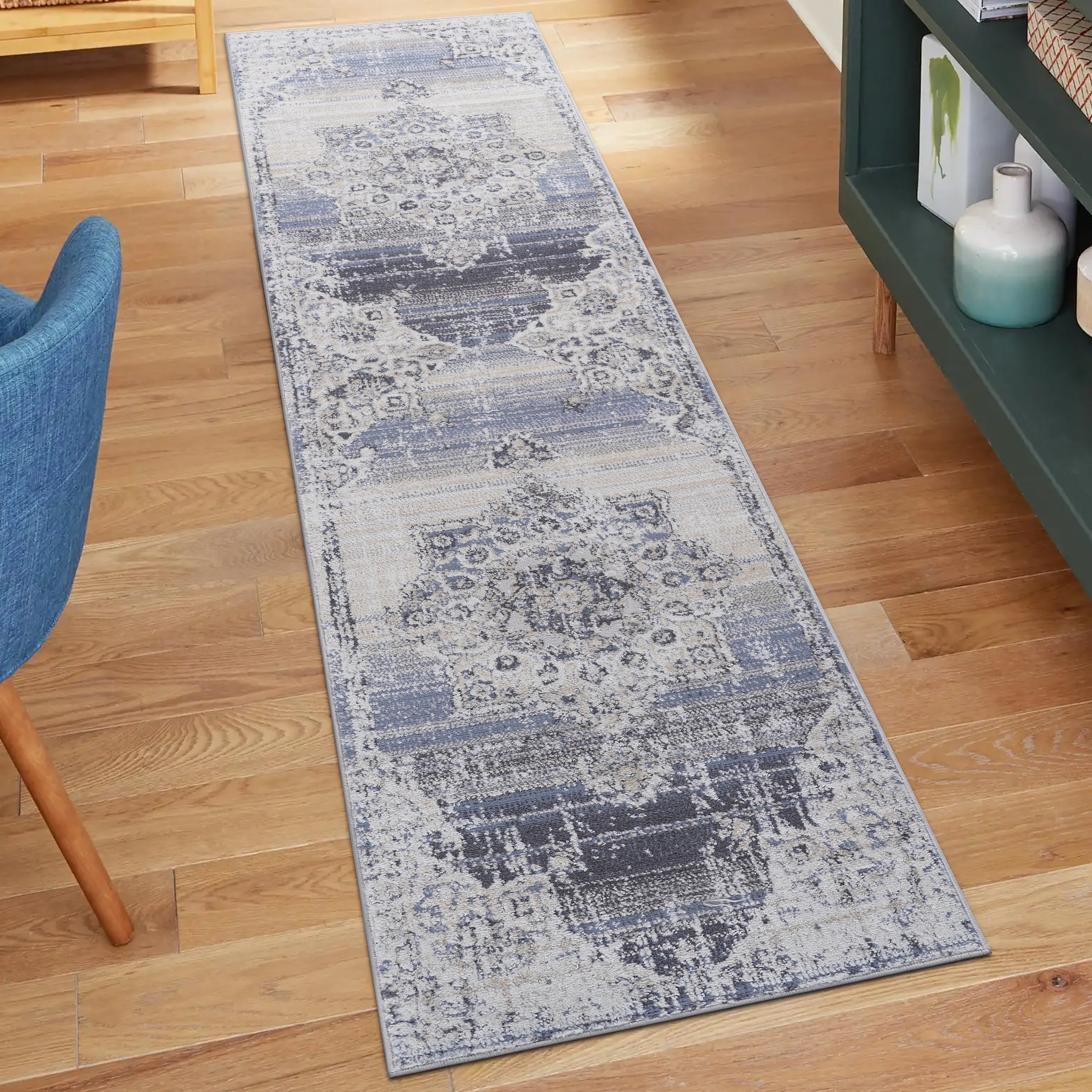 NAAR PAYAS Collection Medallion Non-Shedding  and Stain Resistant Area Rug