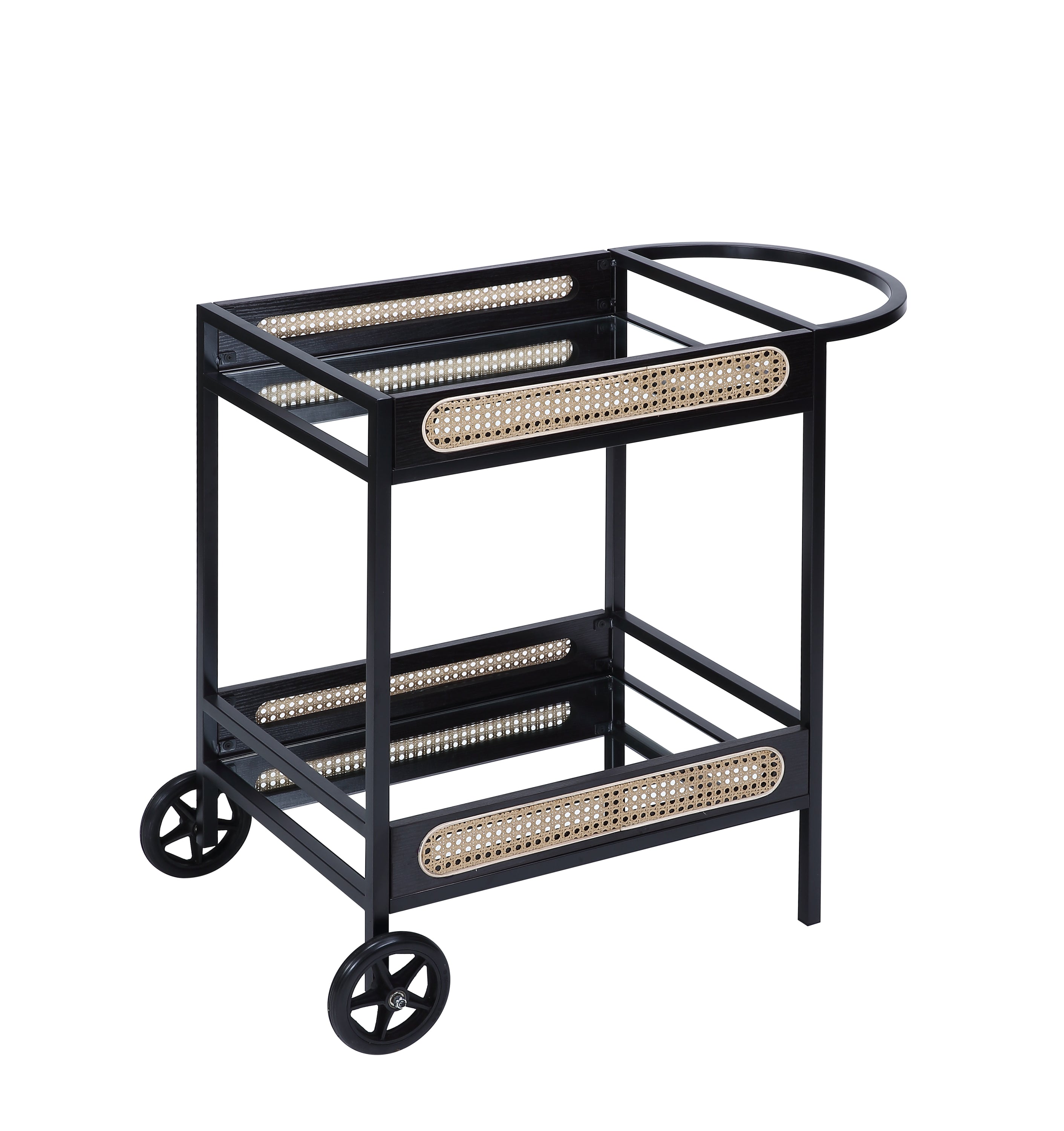 Colson Serving Cart, Black Finish