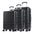 Hard sided expandable suitcases with rotating wheels, TSA lock, and Retractable Handle Set