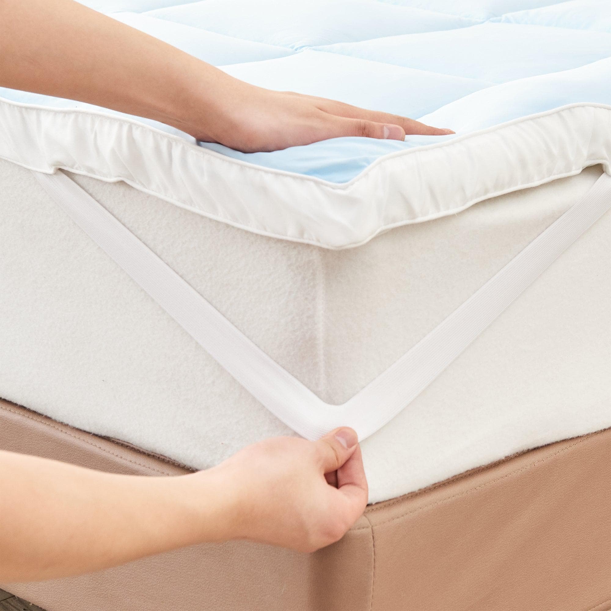 Great Bay Home 2 Inch Thick Cooling Mattress Pad - Finley 2 Inch Thick Cooling Mattress Topper | Finley Collection 