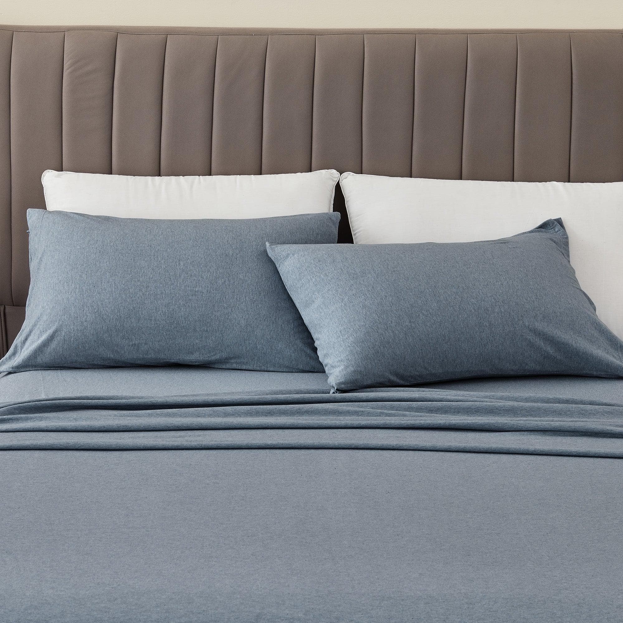 Cotton Jersey Bed Sheet Set | Carmen Collection by Great Bay Home (10 Colors Available)