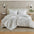 greatbayhome Quilts & Comforters King / White 3 Piece Jersey Knit Quilt Set - Natalie Collection Jersey Knit Heathered Quilt Set | Natalie Collection 