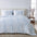 greatbayhome Quilts & Comforters King / California King / Blue / White Matelassé Snowflake Quilt Set - Nino Collection Matelassé Snowflake Quilt Set | Nino Collection 