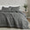 greatbayhome Quilts & Comforters King / California King / Dark Grey Solid Reversible Comforter Set - Odette Collection Reversible Comforter Set | Odette Collection 