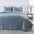 greatbayhome Quilts & Comforters Twin / Twin XL / Steel Blue Velvet Box-Stitched Quilt Set - Vivica Collection Velvet Box-Stitched Quilt Set | Vivica Collection 