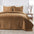 greatbayhome Quilts & Comforters Twin / Twin XL / Cognac Velvet Box-Stitched Quilt Set - Vivica Collection Velvet Box-Stitched Quilt Set | Vivica Collection 