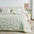 greatbayhome Quilts & Comfortors Full / Queen / Natural Floral Floral Printed Microfiber Quilt Set | Glyndora Collection  Floral Printed Microfiber Quilt Set | Glyndora Collection 