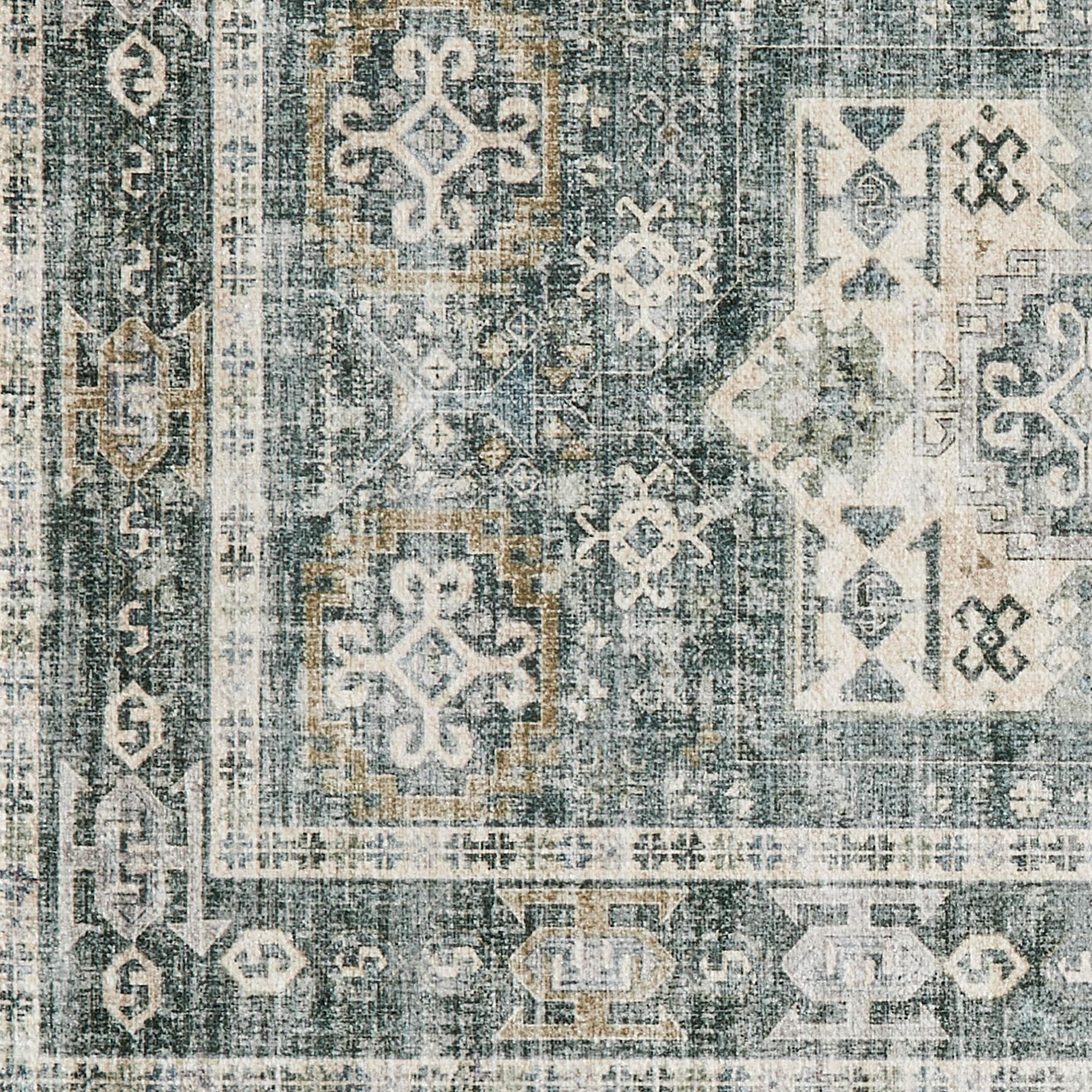 greatbayhome Rugs Medallion Machine Washable Accent Area Rug & Runner - Nava Collection Medallion Washable Accent Runner 2'4