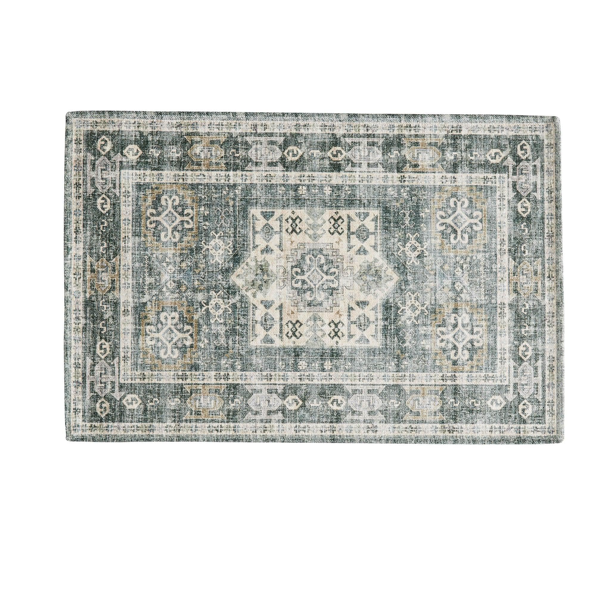 greatbayhome Rugs Medallion Machine Washable Accent Area Rug & Runner - Nava Collection Medallion Washable Accent Area Rug 3' x 5' | Nava Collection 