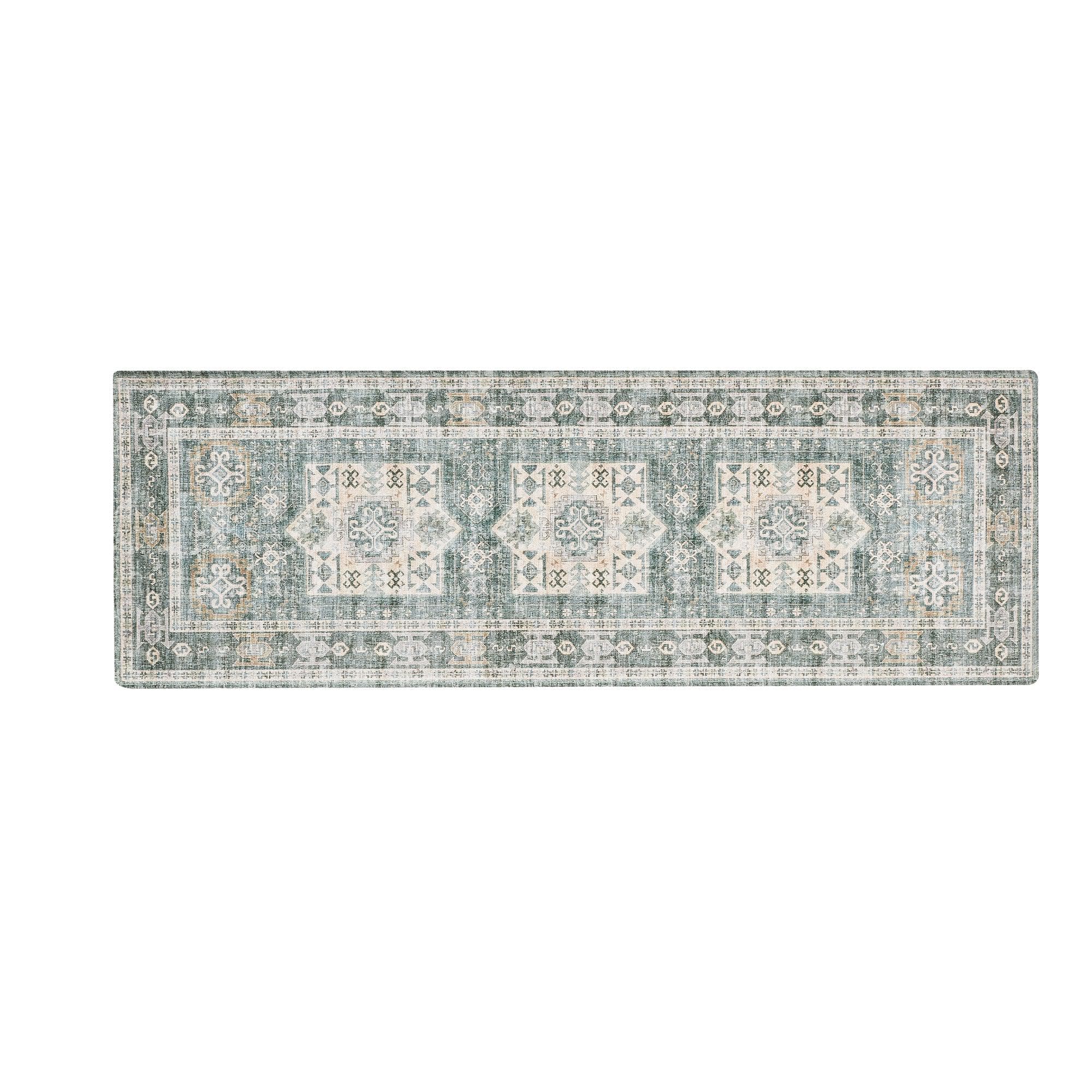 greatbayhome Rugs Medallion Machine Washable Accent Area Rug & Runner - Nava Collection Medallion Washable Accent Runner 2'4