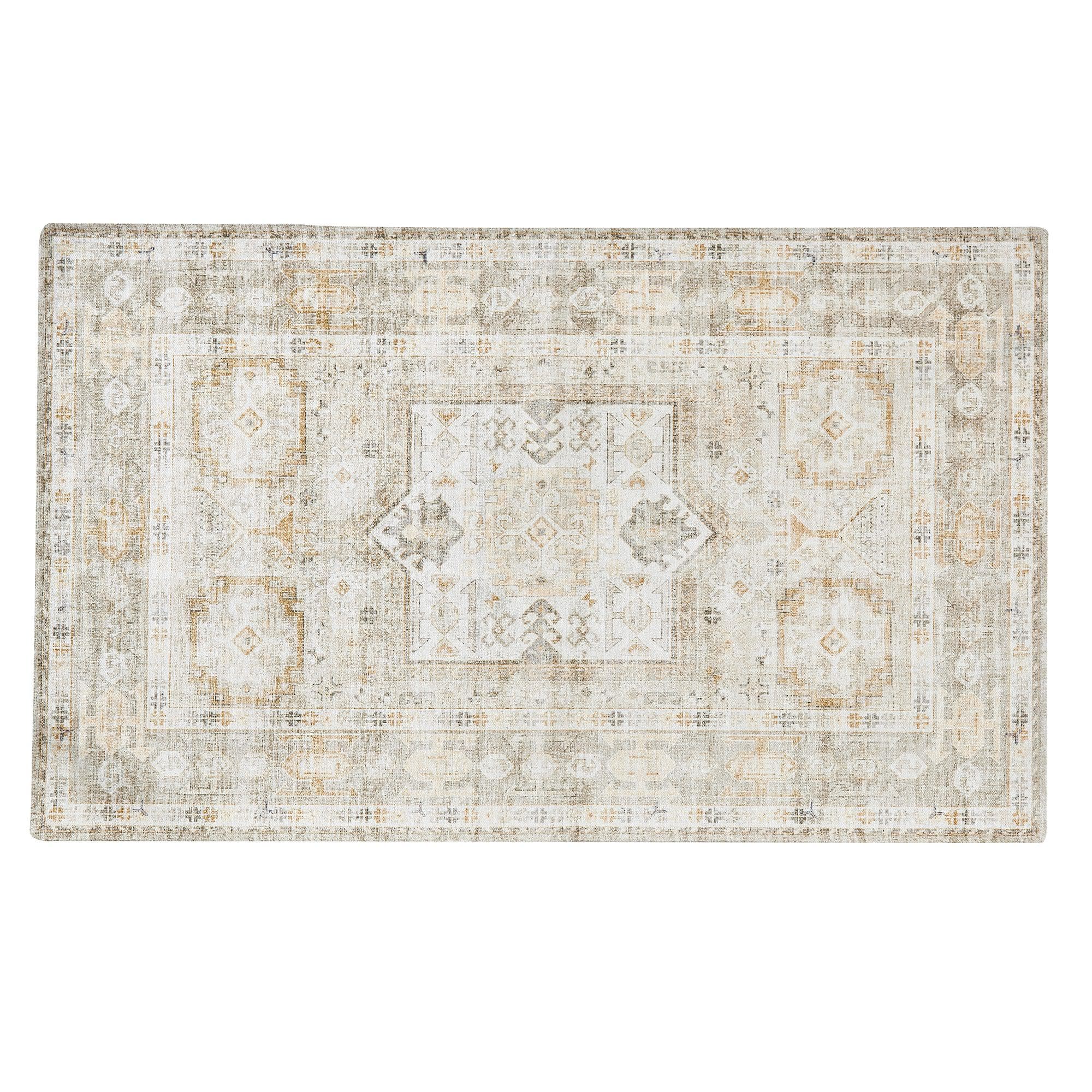 Medallion Machine Washable Accent Area Rug & Runner - Nava Collection