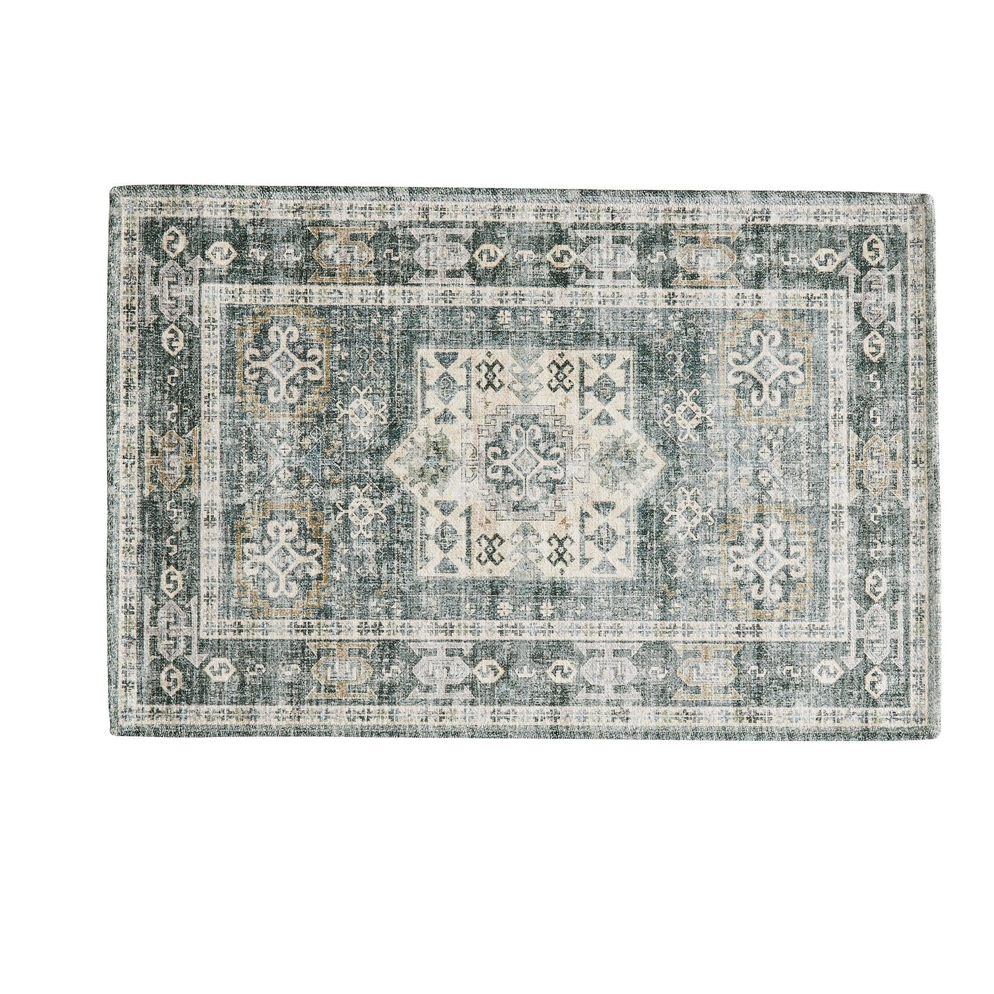 Medallion Machine Washable Accent Area Rug & Runner - Nava Collection