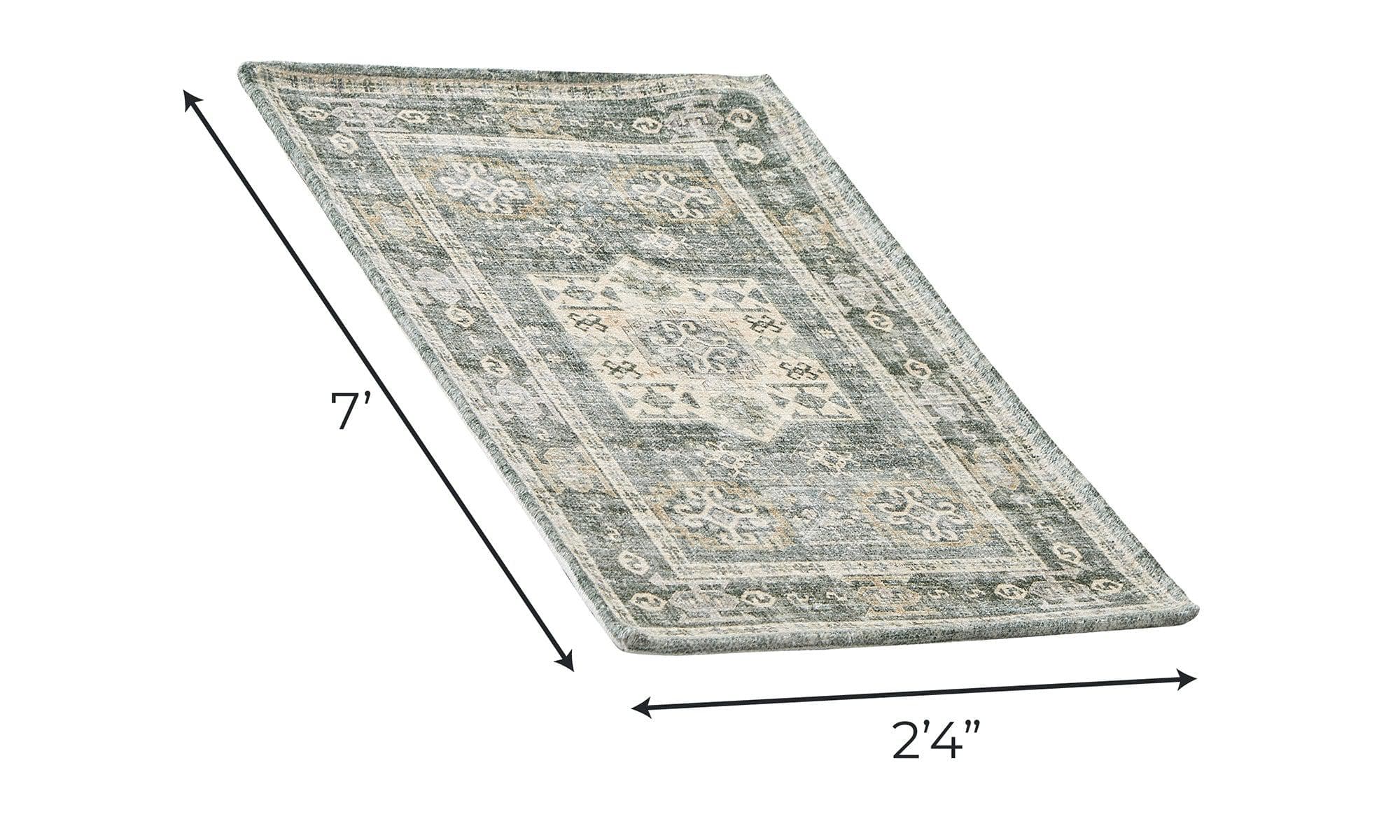 Medallion Machine Washable Accent Area Rug & Runner - Nava Collection