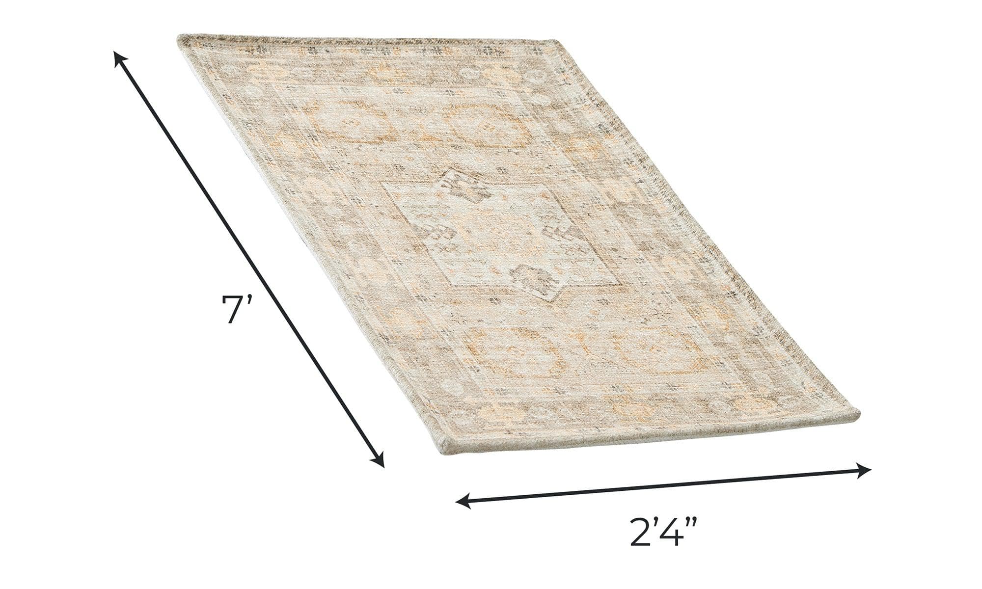 Medallion Machine Washable Accent Area Rug & Runner - Nava Collection