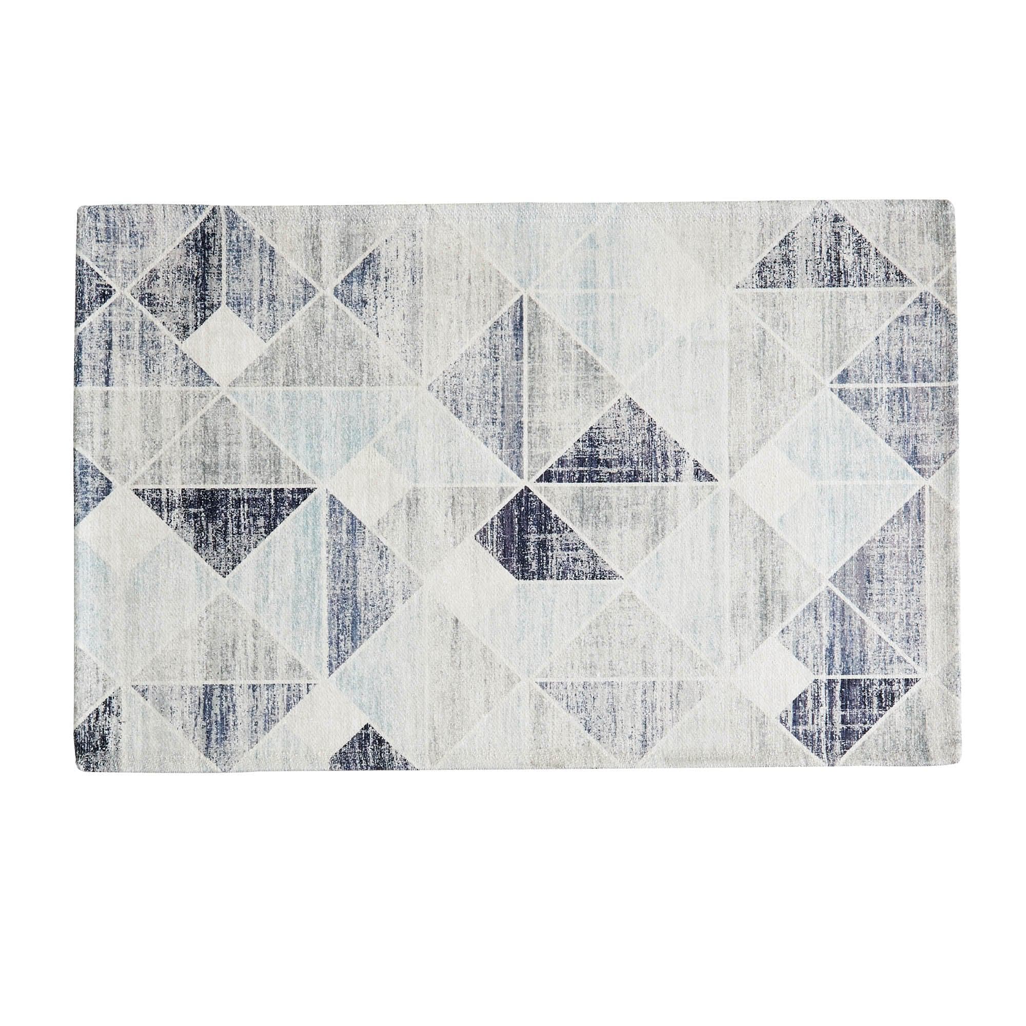 greatbayhome Rugs 3’ x 5’ / Grey Modern Geometric Machine Washable Accent Area Rug & Runner - Cordoba Collection Modern Geometric Washable Accent Area Rug 3' x 5' | Cordoba Collection 