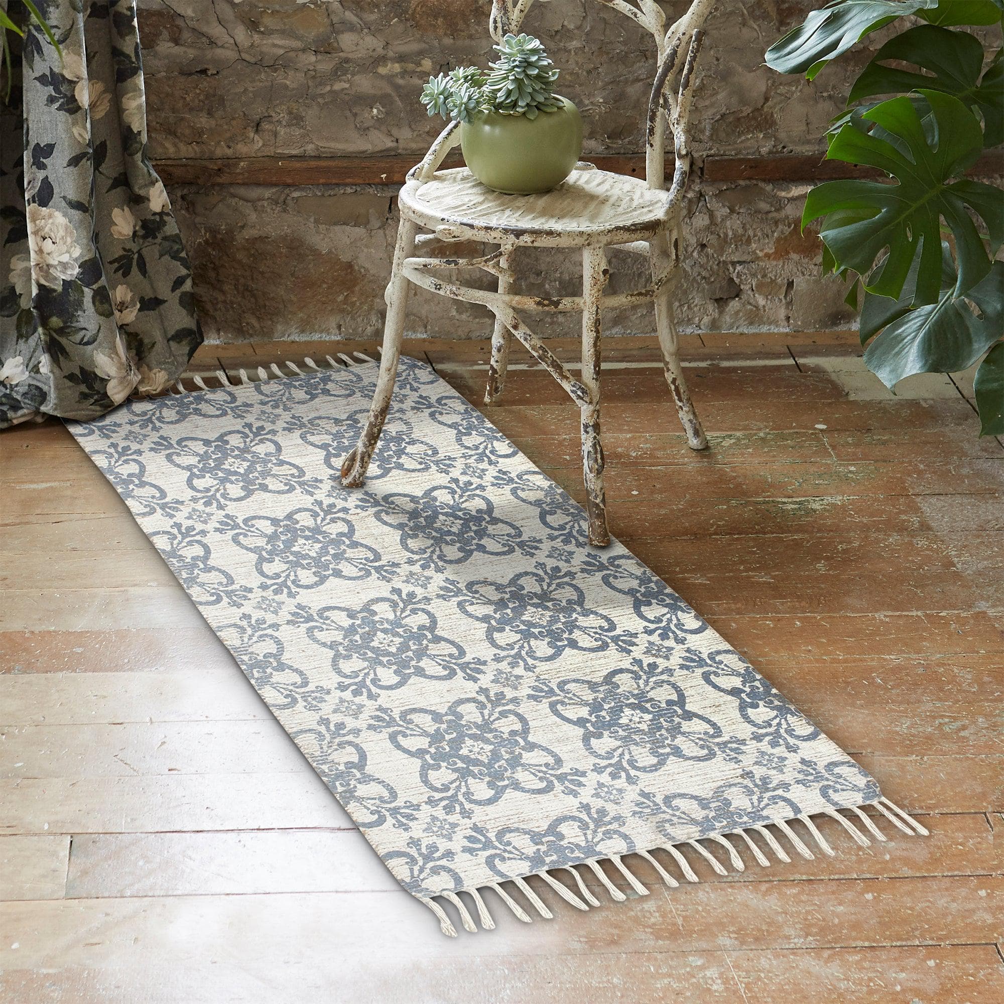 Patina Vie Maison Rugs Hand Tufted Boho Accent Rug with Tassels