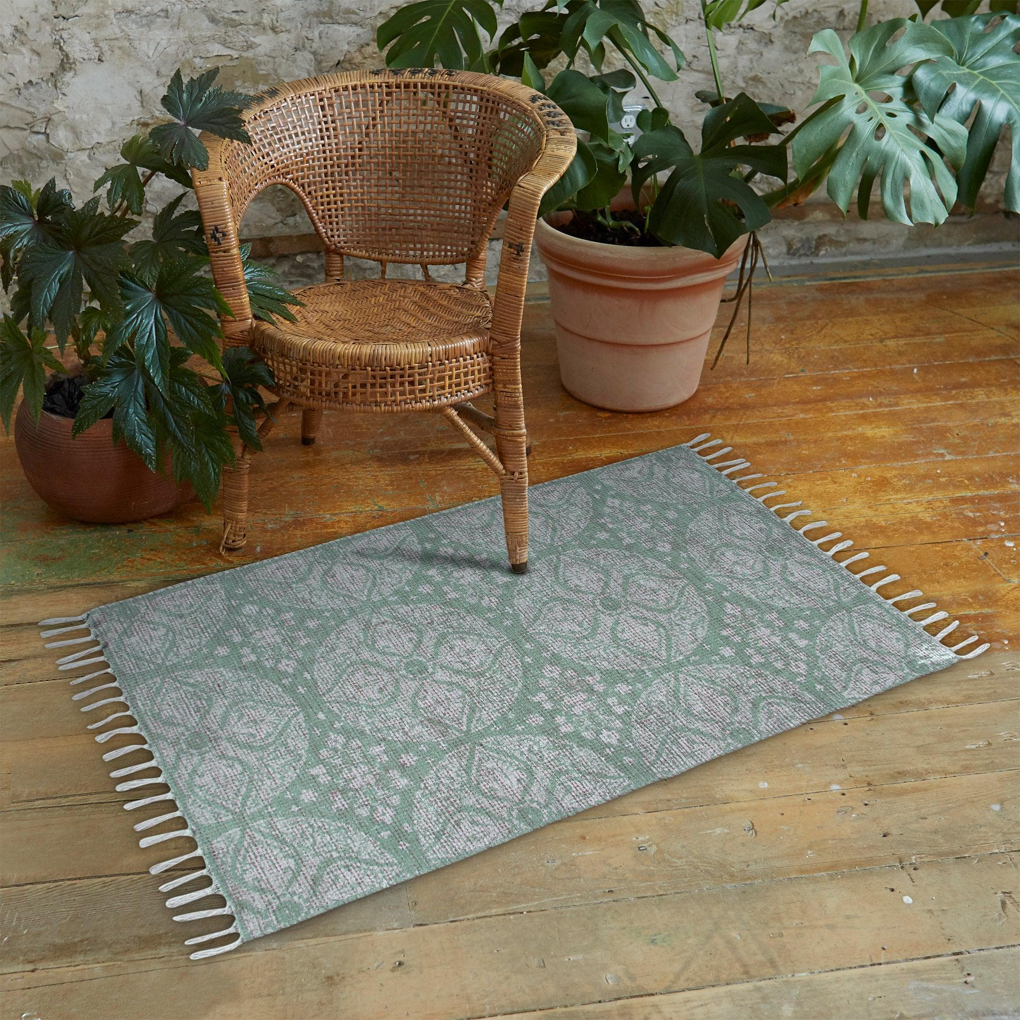 Patina Vie Maison Rugs Hand Tufted Boho Accent Rug with Tassels