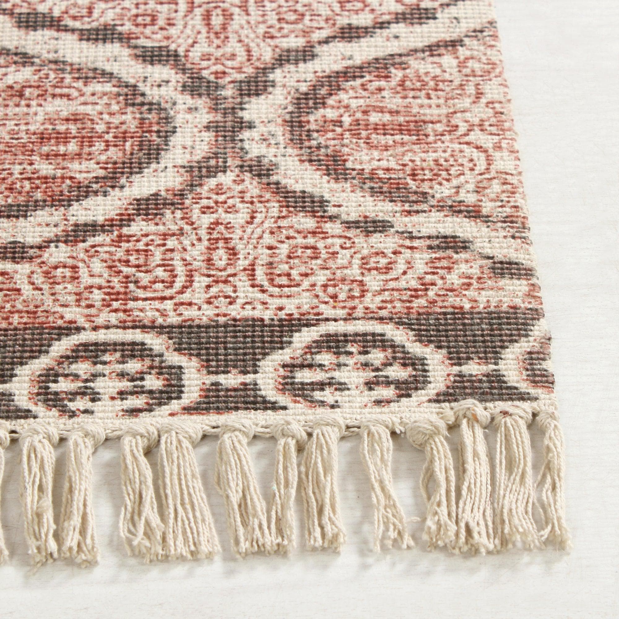 Patina Vie Maison Rugs Hand Tufted Boho Accent Rug with Tassels