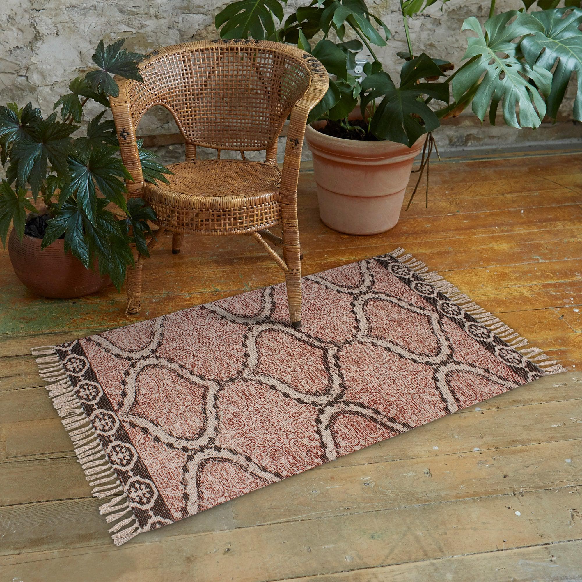 Patina Vie Maison Rugs Hand Tufted Boho Accent Rug with Tassels