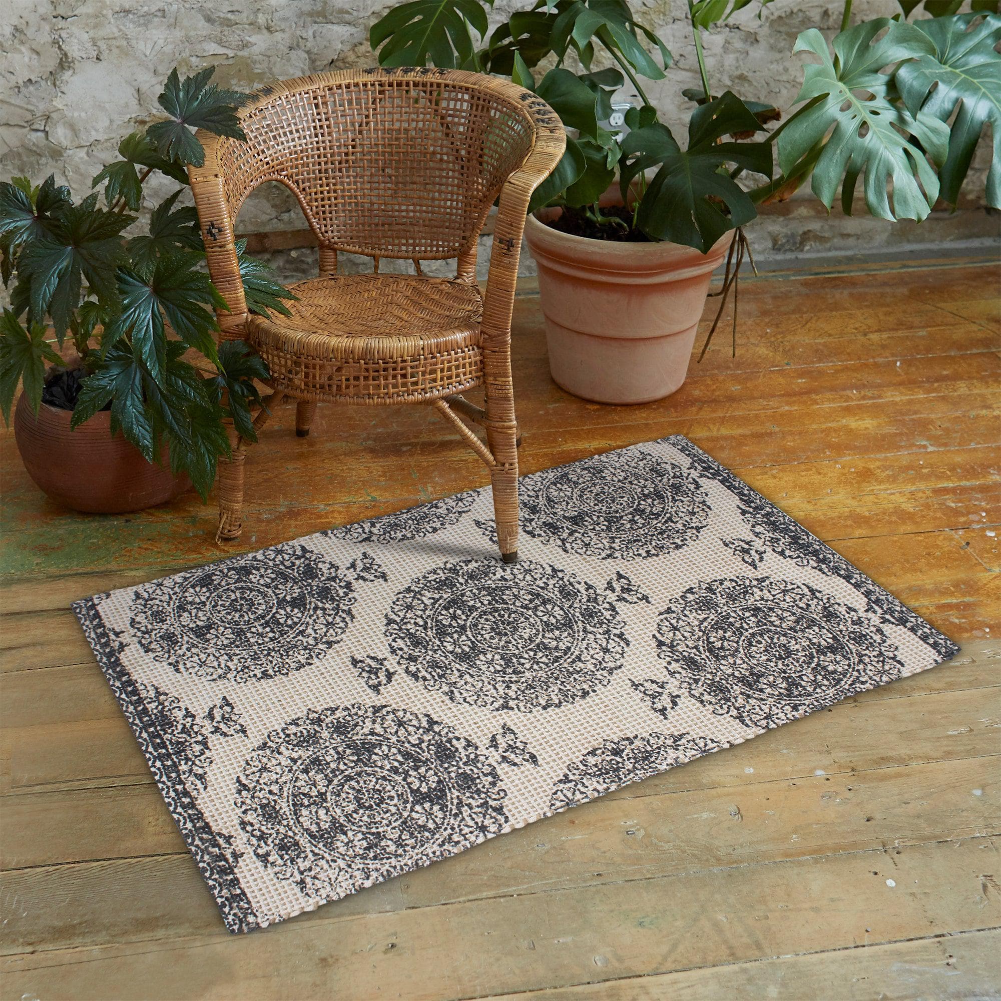 Patina Vie Maison Rugs Hand Tufted Cotton/Jute Flatweave Boho Rug